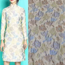 5 ярдов Горячая Распродажа пряжа окрашенная 3D Роза дизайн полиэстер Металлик Жаккардовая Ткань жаккардовая вышивка кружевная ткань для мода платье