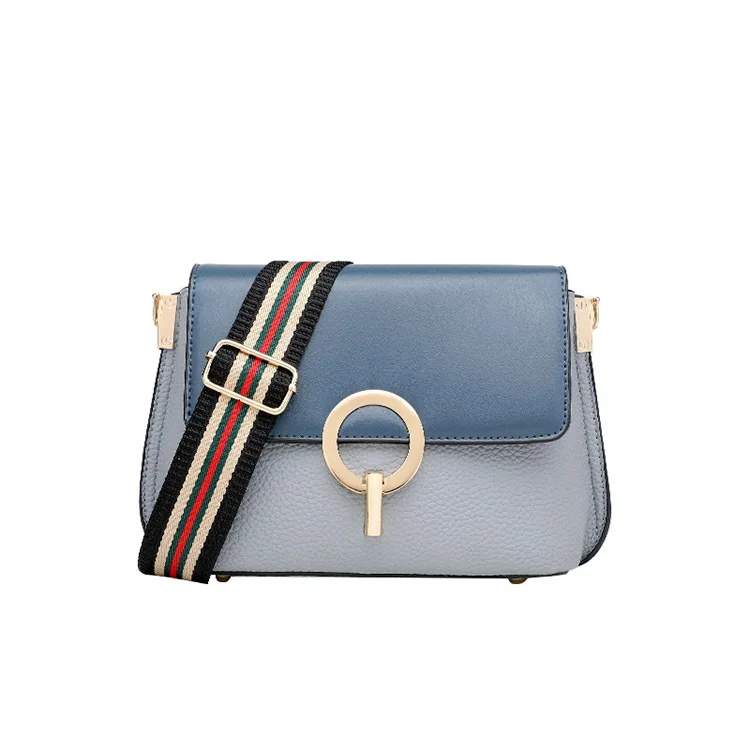 

Hot Selling Versatile Trend Wide-Strap Contrast Color One-Shoulder Oblique Bag
