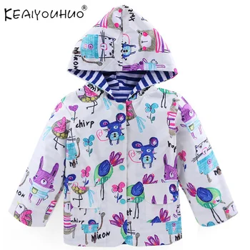 

Jackets For Girls Coats Spring Kids Waterproof Raincoat Jacket Children Clothes Flowers Autumn Coats Girls Outerwear Windbreaker