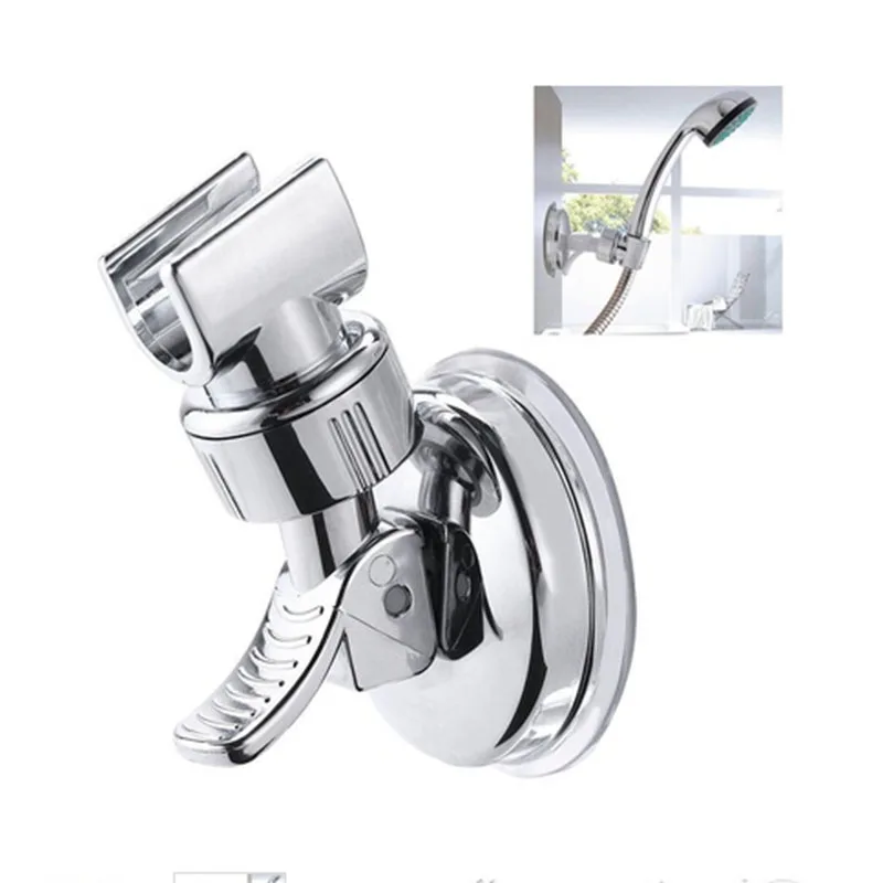 

Shower Head Handset Holder Chrome Bathroom Wall Mount Adjustable Suction Bracket