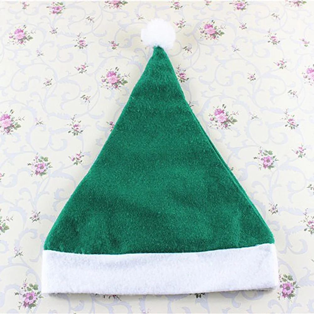 5pcs green color Christmas hat&Santa hat&Santa Cap