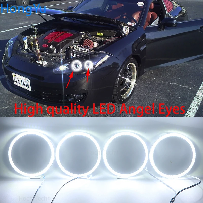 Для hyundai Tiburon GK FL2 2007 2008 супер яркий белый цвет 3528 SMD комплект светодиодов «глаза ангела» дневной ходовой светильник DRL