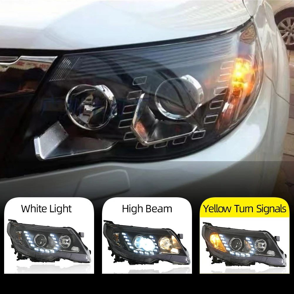 2PCS Car Styling Head Lamp for Subaru Forester Headlight 2008 2009 2010 2011 2012 LED DRL Hid Bi Xenon Projector Lens | Автомобили и
