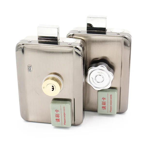 single/double access Door & gate Access Control system Electronic integrated RFID motorized lock with RFID reader 20pcs ID tags 4