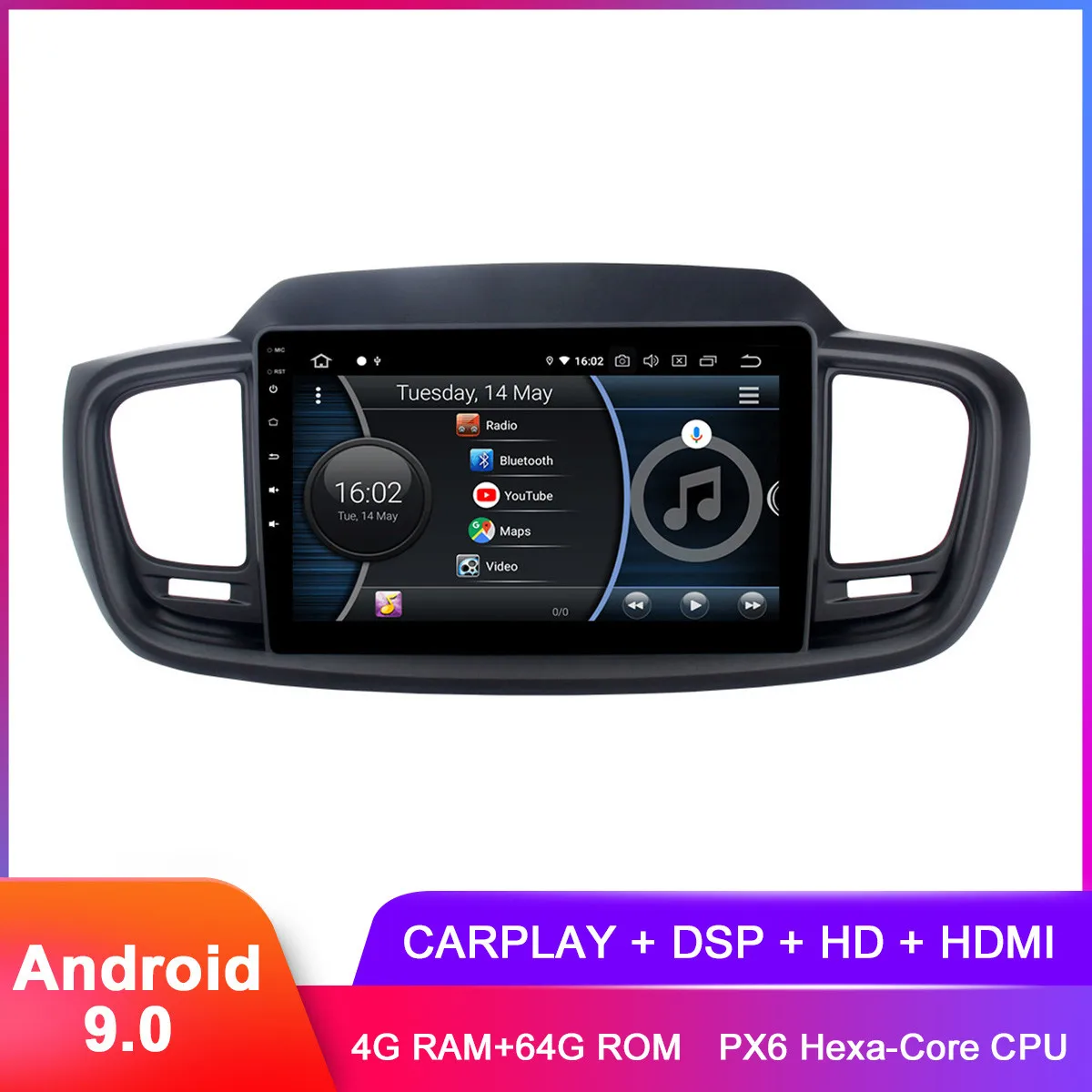 Special Price 10.2 \Ips Android 9.0 Auto Stereo Voor Kia Sorento 2015 2016 2017 2018 Carplay Radio Fm Wifi Gps Bt 5.0 Dsp Audio Video Autoradio