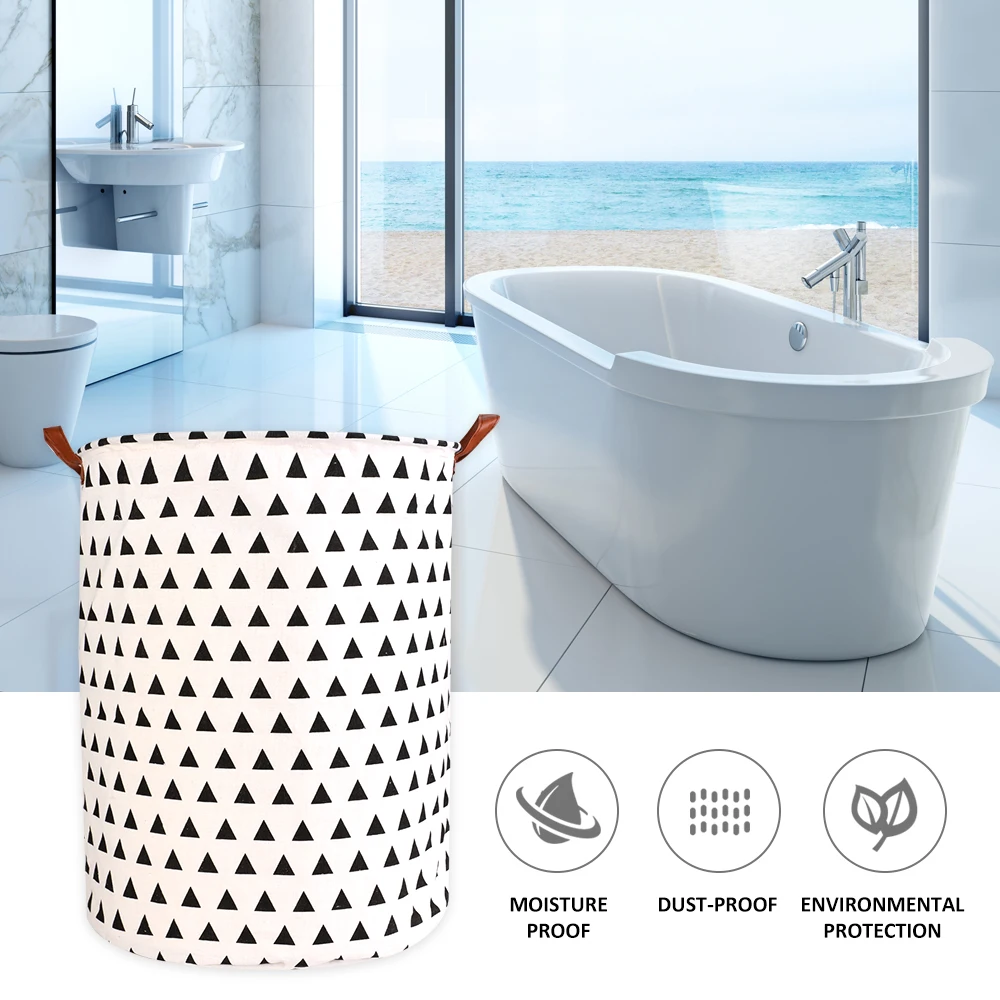 

Foldable Laundry Basket Large Capacity Laundry Hamper Storage Bag Clothes Toy Picnic Printed Storage Organizer Bucket