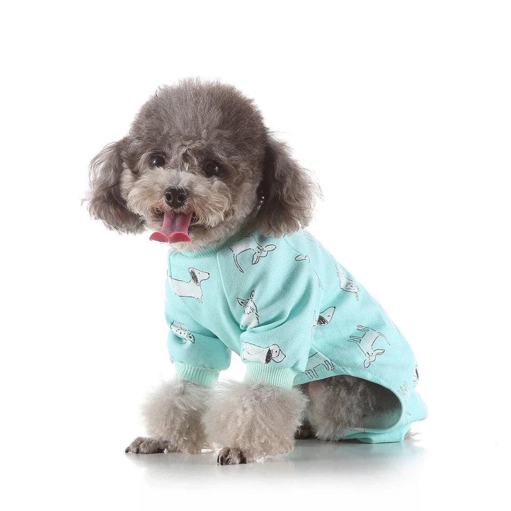 Kucuk Kopek Yavrusu Kiz Uyku Tulumlari Pamuk Pet Pijama Kiyafetleri Yumusak Giysileri Bacaklar Ile Tulum Meyve Baskili Doggie Yesil Jumpsuits Rompers Aliexpress