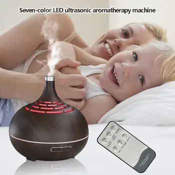 

400ml Multifunctional Air Humidifier Water Resistance Remote Control Timing Ultrasonic Aroma Diffuser w/LED Light for Hotel Home