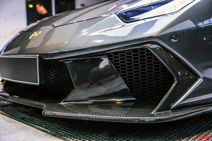 Z-ART сухого углеродного волокна переднего бампера для Lamborghini LP580 LP610 модифицированный передний бампер для Huracan углеродного волокна переднего бампера