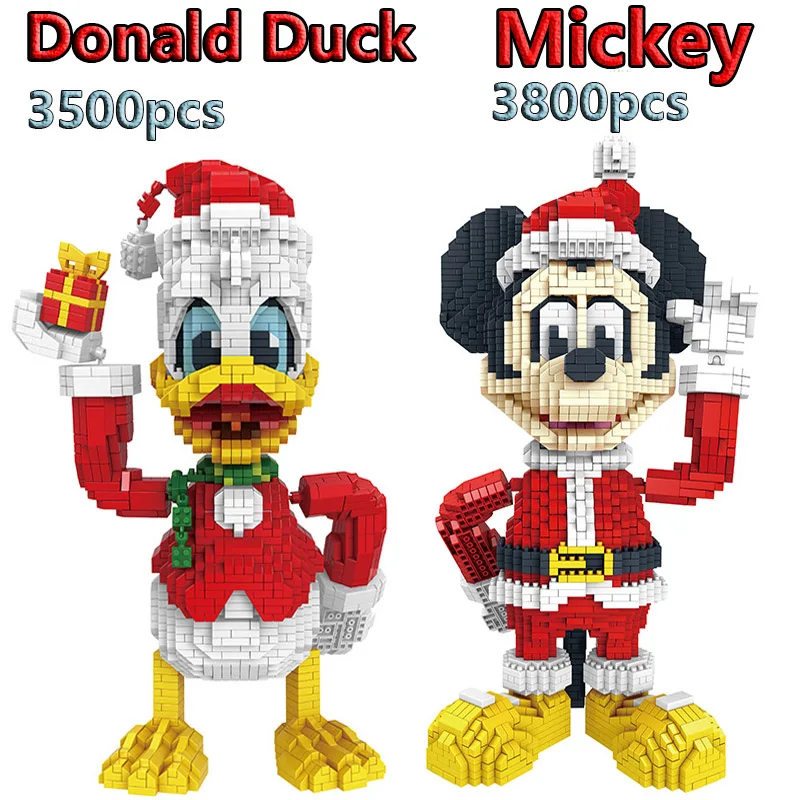 Disney Mini Blocks Big size Cute Cartoon Mickey Donald Duck Model Building Anime Toy gift | Игрушки и хобби