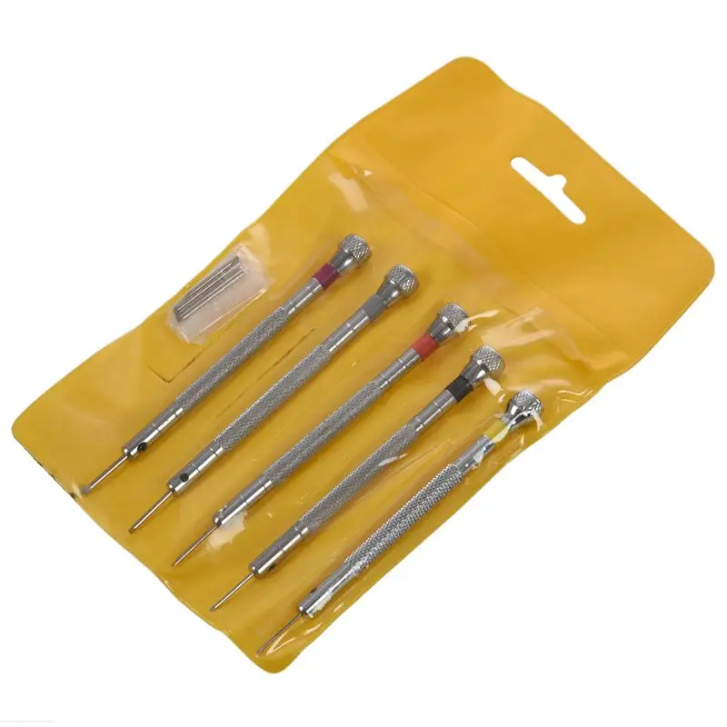 High quality screwdriver set 5 X 0.8 1.6mm flat blade head tip wrist