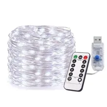 Fio de pisca-pisca de led usb, 5m 10m à prova d' água com controle remoto para festa de natal casamento decoração