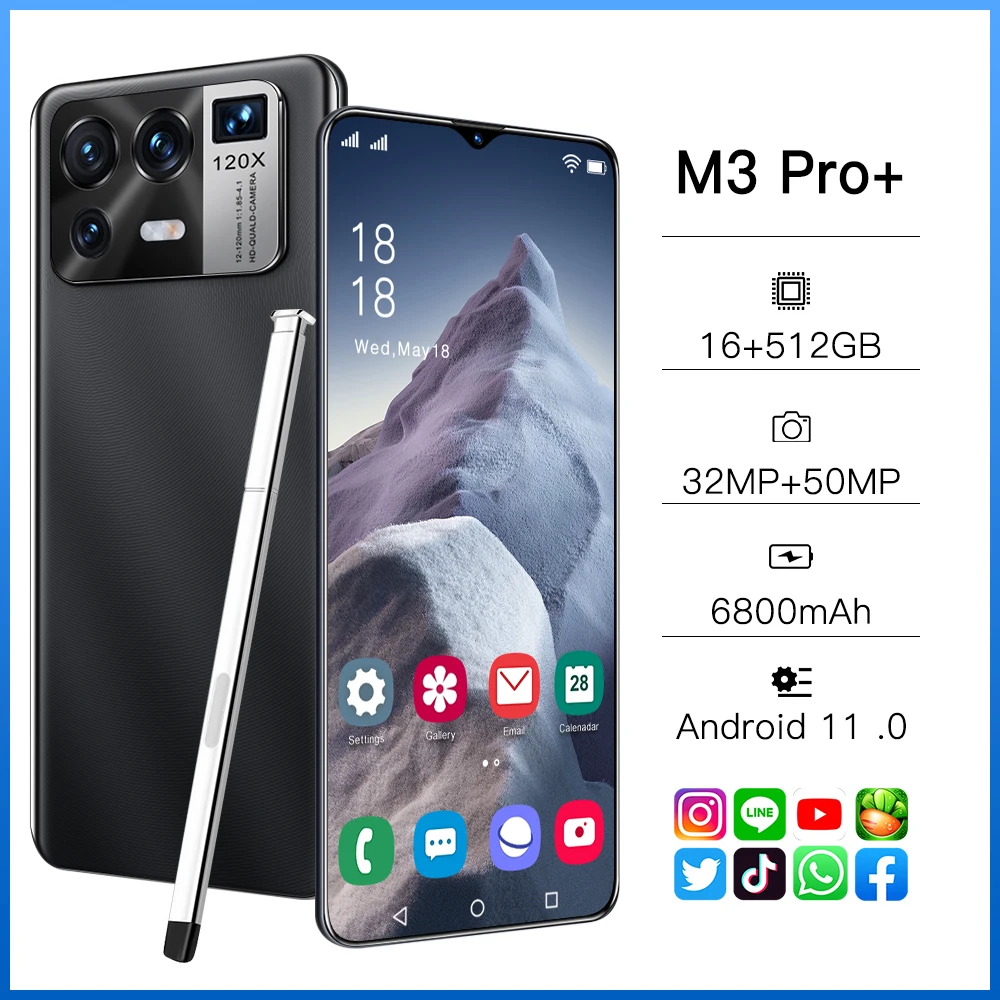 Global Version Mi 11 Ultra 6.7-inch Smartphone 16+512G 6800mAh Battery Android Phone Full Screen Supports Google 5G Wifi Phone