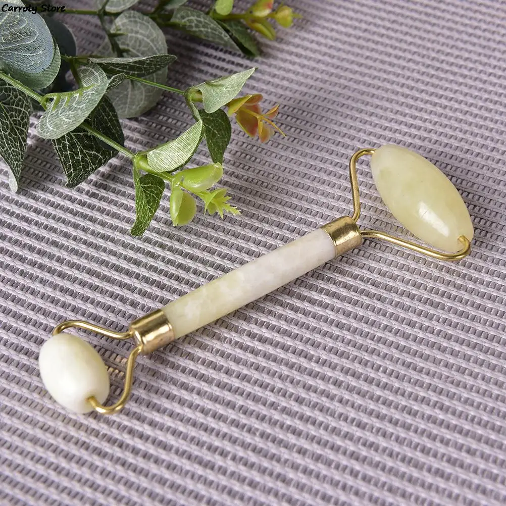 

1pcs Facial Massage Roller Natural Jade Stone For Women Men Face Body Head Neck Foot Jade Roller Beauty Tool
