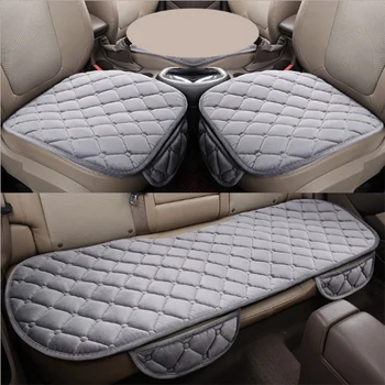 

Car Seat Cover In Winter Keep Warm Flocking Cloth Cushion Breathable Non Slip Auto Accessories Universal Car Seat Cushions