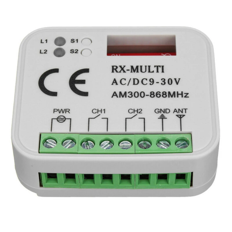 

24V Power Receiver LED Light Electric Garage Door Gate Opener Controller Switch Transmitter Energy Remote Control