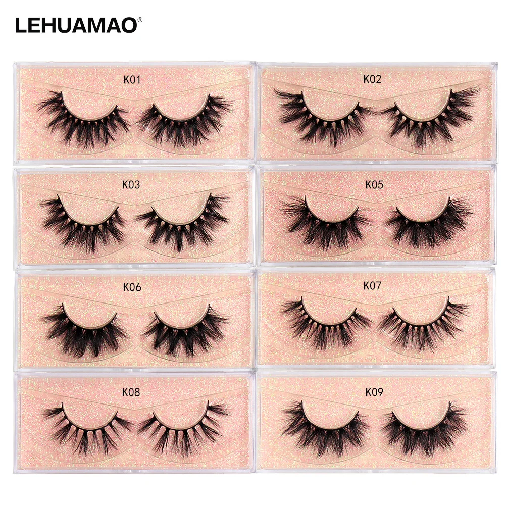 LEHUAMAO 50 пар/лот ресницы для макияжа 3D норковые пушистые натуральные длинные