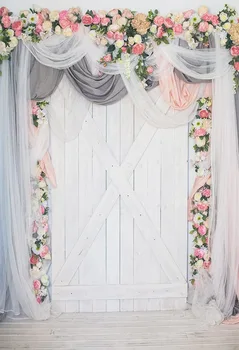 

Wedding ceremony photo backgrounds fotografia fabric rose flowers photography backdrops for photographic studio photocall lv-298