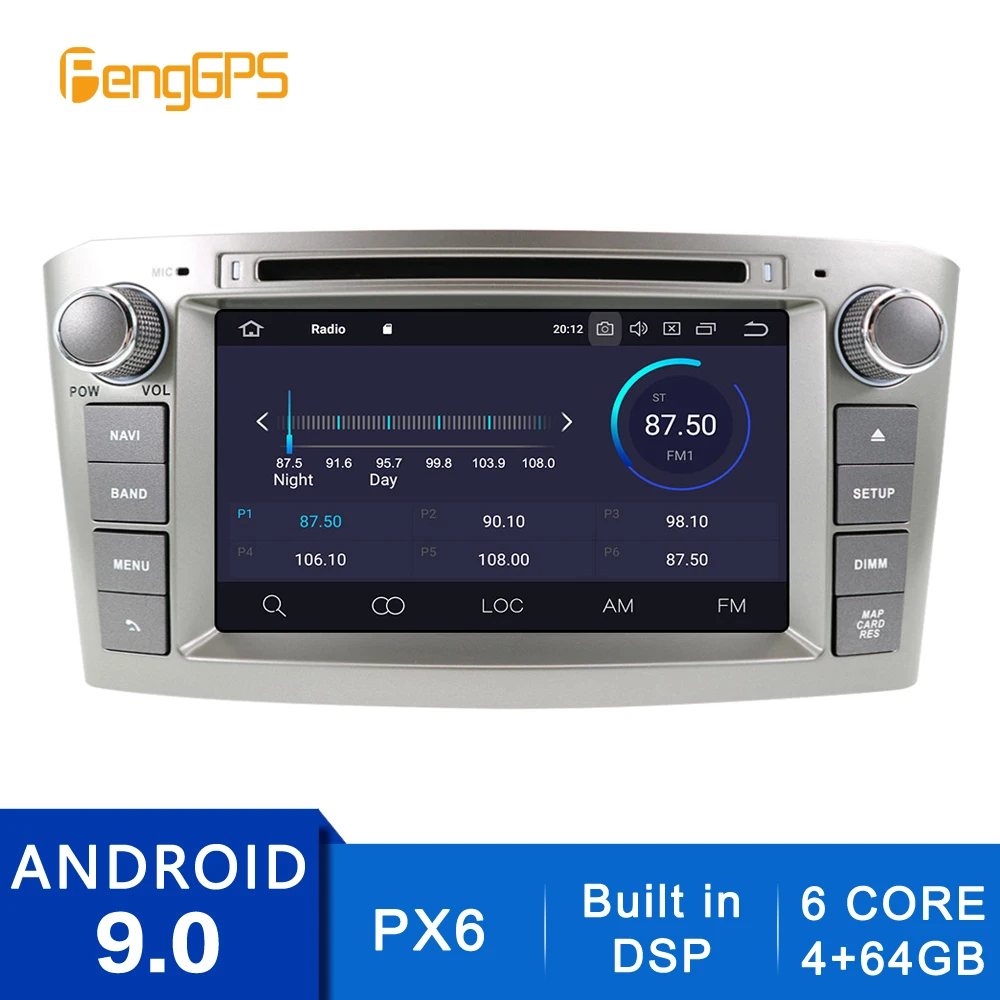 2 Din Android 10.0/9.0 octa core Radio samochodowe dla Toyota Avensis 2002-2008 nawigacja GPS odtwarzacz CD DVD wbudowany radioodtwarzacz DSP WIFI 2 Din Android 10.0/9.0 octa core Radio samochodowe dla Toyota Avensis 2002-2008 nawigacja GPS odtwarzacz CD DVD wbudowany radioodtwarzacz DSP WIFI