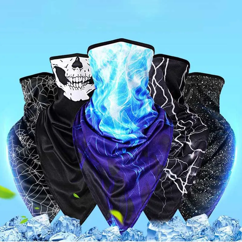 

Summer Cycling Mask Breathable Outdoor Sports Facemask Ice Silk Bandana Headband Anti-UV Running Training Face Mask
