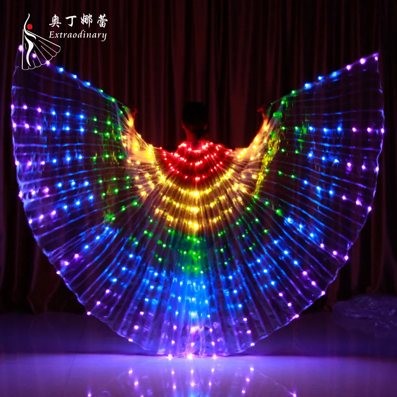 

Odin na lei Belly Dance LED Wing Shining Color Dance Wing Belly Dance LED Shining Props Mantle