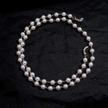 

JJFOUCS Imitation Pearls Sunglasses Chains Eyeglass Cord Holder Lanyard Non-slip Strap Fashion Metal Glasses Chain Accessories