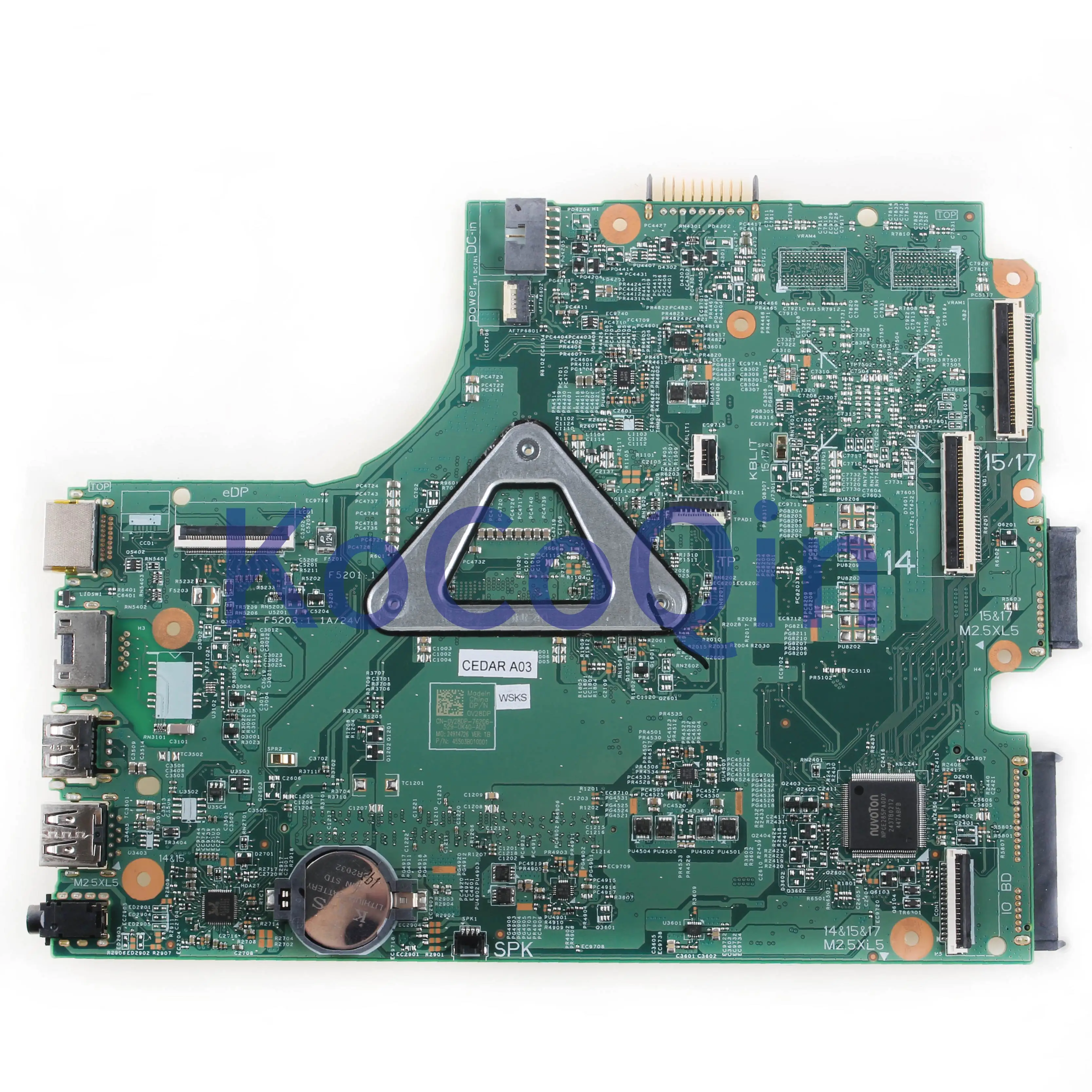 KoCoQin Laptop motherboard For DELL Inspiron 3542 3543 I7 SR23W Mainboard 13269-1 CN-0V28DP 0V28DP 13269-1