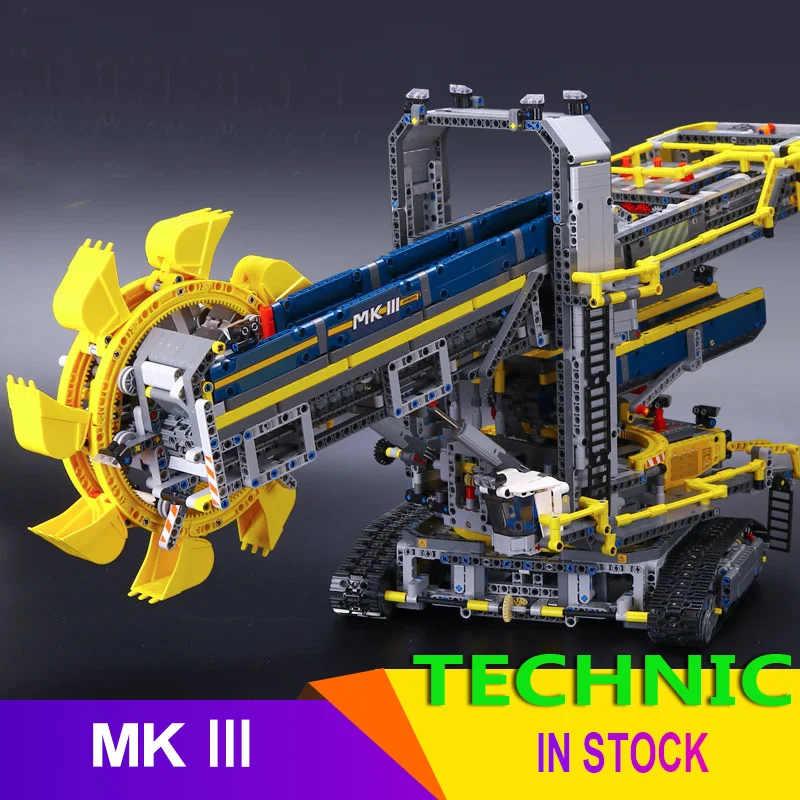 

90015 Compatible legoingLYS 42055 3929pcs bucket wheel excavator electric car Model building blocks Bricks Toys Technic series
