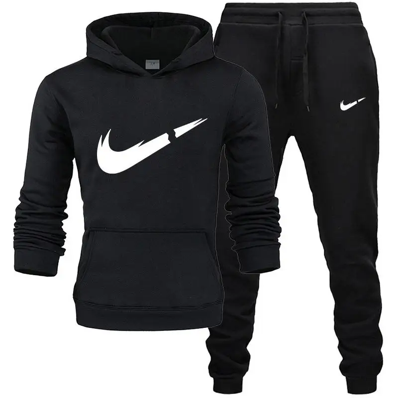 New Brand Tracksuit Fashion Men's Hoodies Sets Sportswear two-piece sets of thick Hooded+ Pants Sports Suit for men