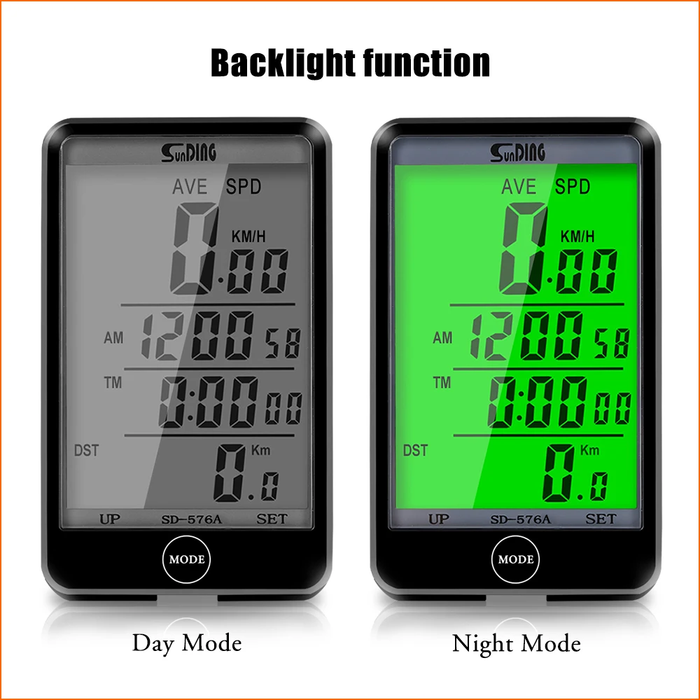 A1ST SUNDING MTB Bike Wired Speedometer Cycling Bicycle Digital LCD Computer 