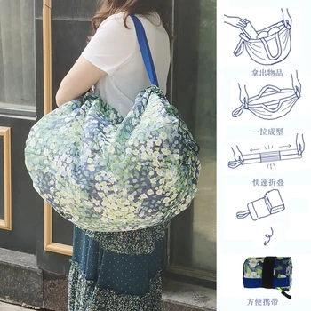 

Large Capacity Shopping Bag Portable Waterproof Eco Friendly Shoulder Foldable Korean Shopping Bag Bolso Lona Purpose Bag DB60SB