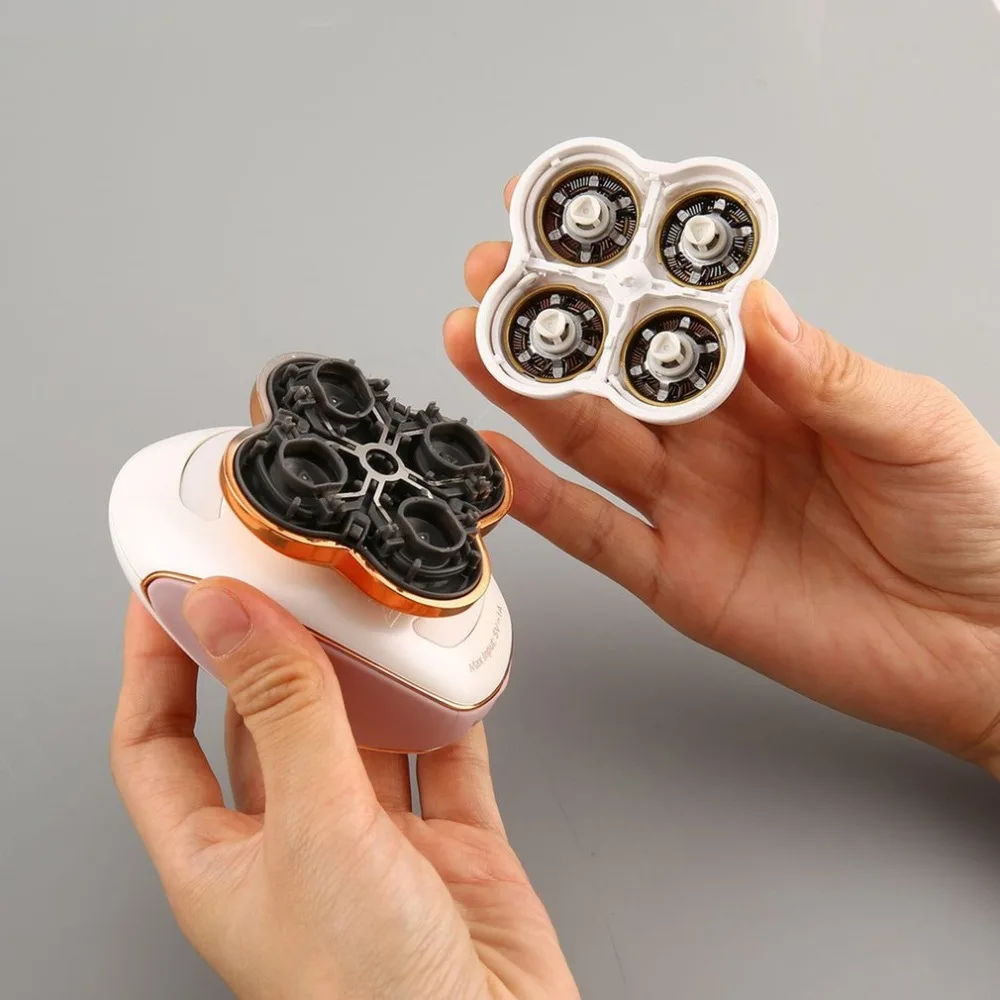 Portable Four Heads Rechargeable Arm Legs Epilator Smooth Touch Female Hair Remover Trimmer Painless Body Hair Removal Shaver