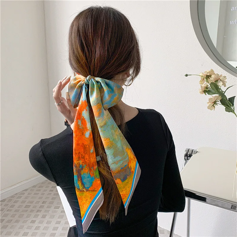 Bandana Amazon Foulard En Soie Pour Cheveux Écharpe à Cheveux De