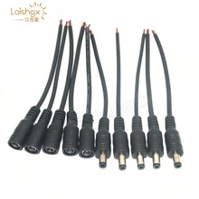 

100pcs/Pack Male or Female Cable 5.5x2.1mm Plug DC Connector Wire led DC plug For 3528 5050 LED Strip IR RF Remote Controller