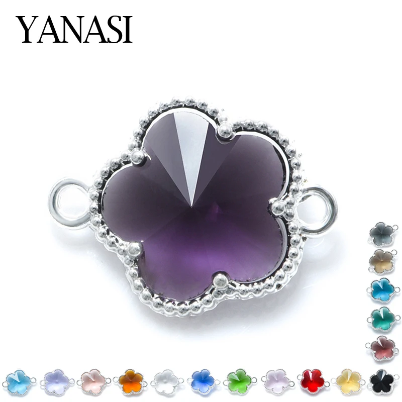 

4 Pieces Flower Charms Quartz Crystal Opal Birthstone Pendants for Necklace Bracelets DIY Jewelry Accessories Connectors