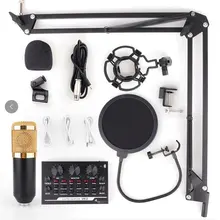

BM 800 Karaoke Condenser Microphone Professional Cardioid Studio BM-800 Microfone Sound Recording broadcasting Singing Mic