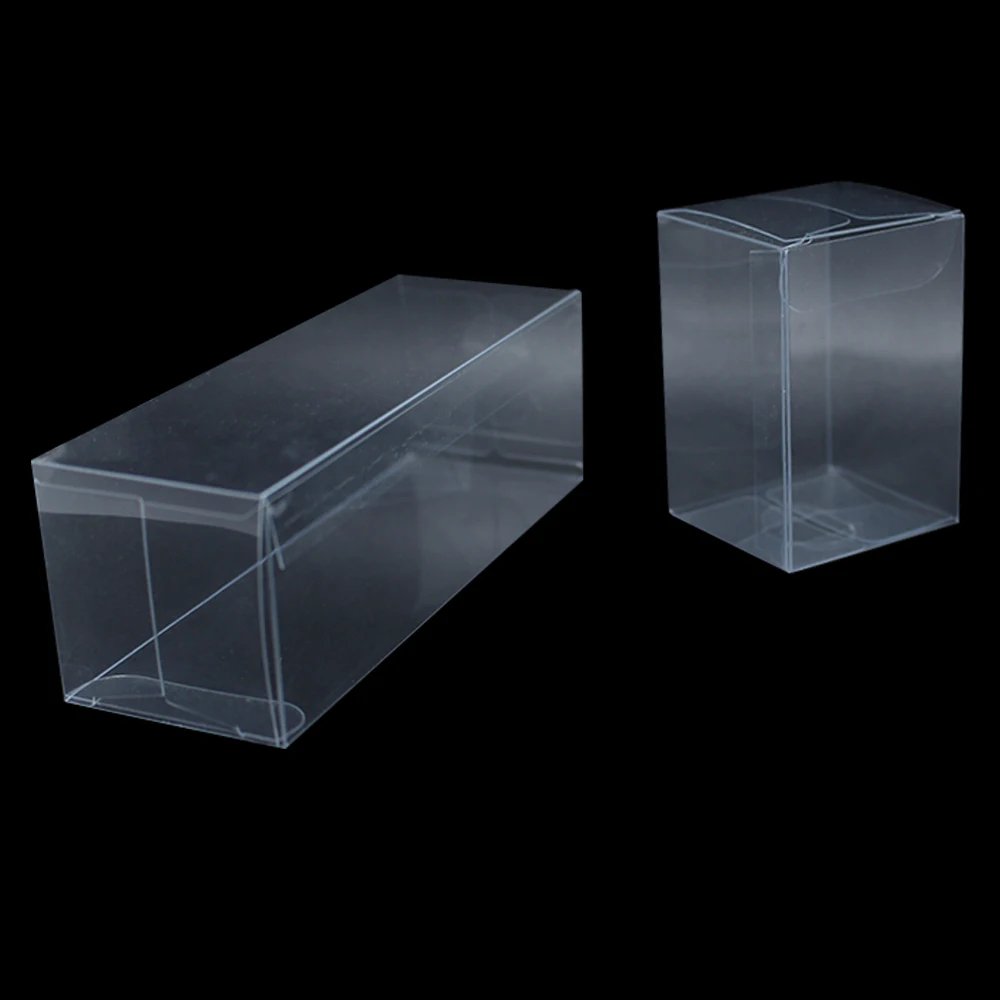 

350pcs/Lot DHL Clear PVC Boxes Plastic Package Waterproof Gift Box For Jewelry Candy Poly Square Wedding Party Favor Pack Case