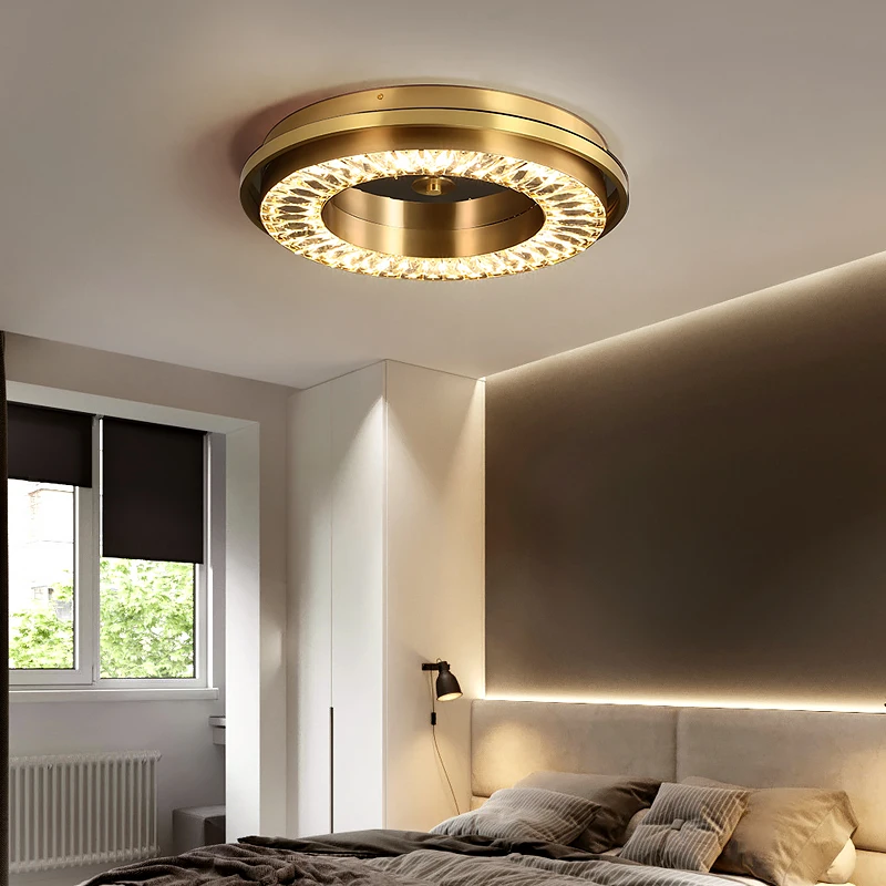 FKL Хрустальный современный круглый светодиодный потолочный светильник s для