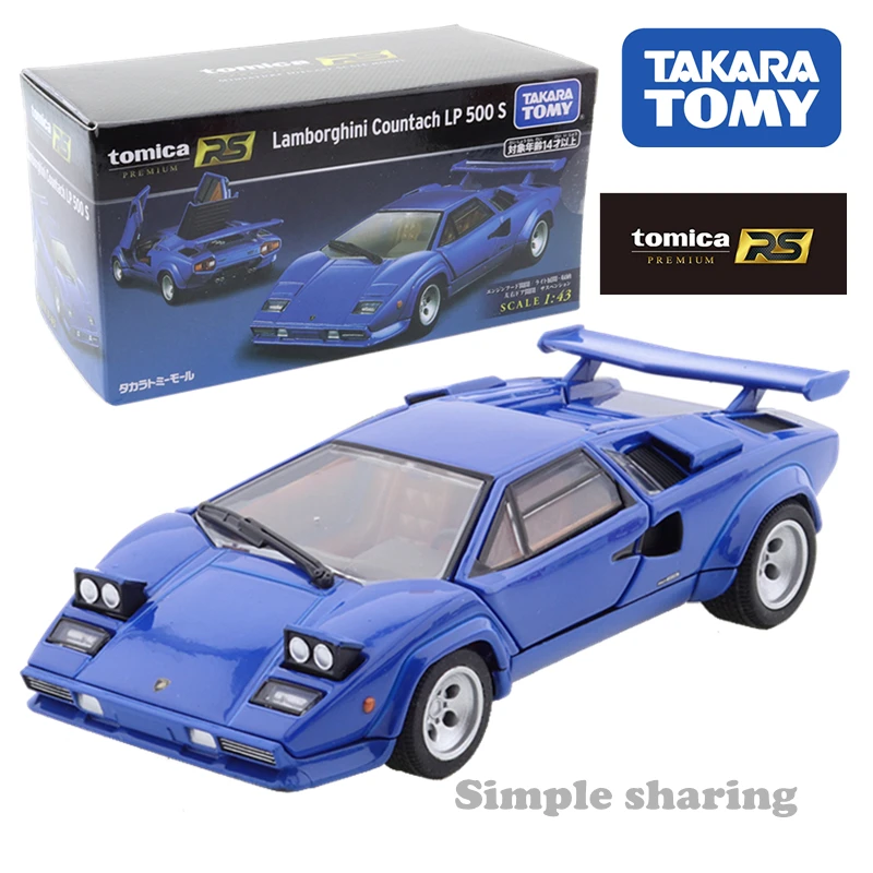 TAKARA TOMY Mall Original Tomica Premium RS Lamborghini Countach LP 500 S  1/43 Metal Diecast Model Car Kids Toys Gift
