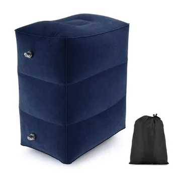 

New Hot Useful Inflatable Portable Travel Footrest Pillow Plane Train Kids Bed Foot Rest Pad 3 Colors