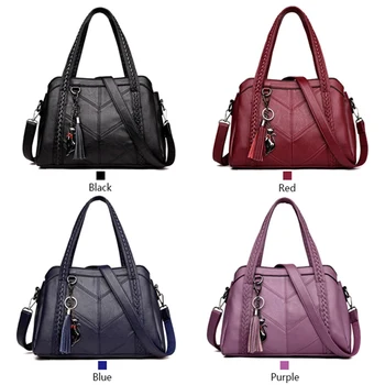 

2020 New Fashion Soft Leather Design Large-capacity Ladies Pillow Bag Simple Handbag Wild Shoulder Women Bag