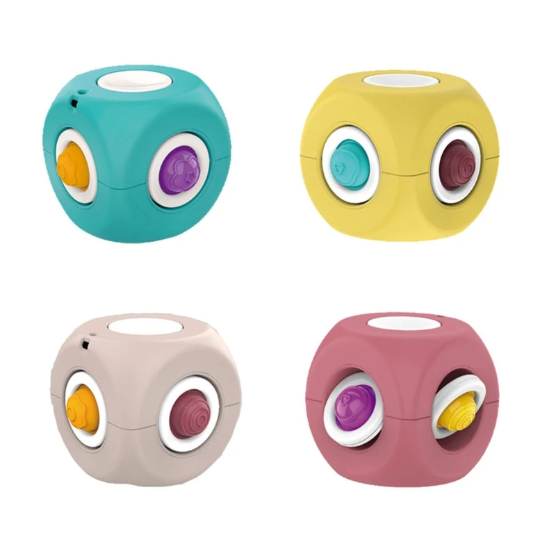2in Finger Toy Rotate Cube Model Fingertip Spinner Top for Toddler