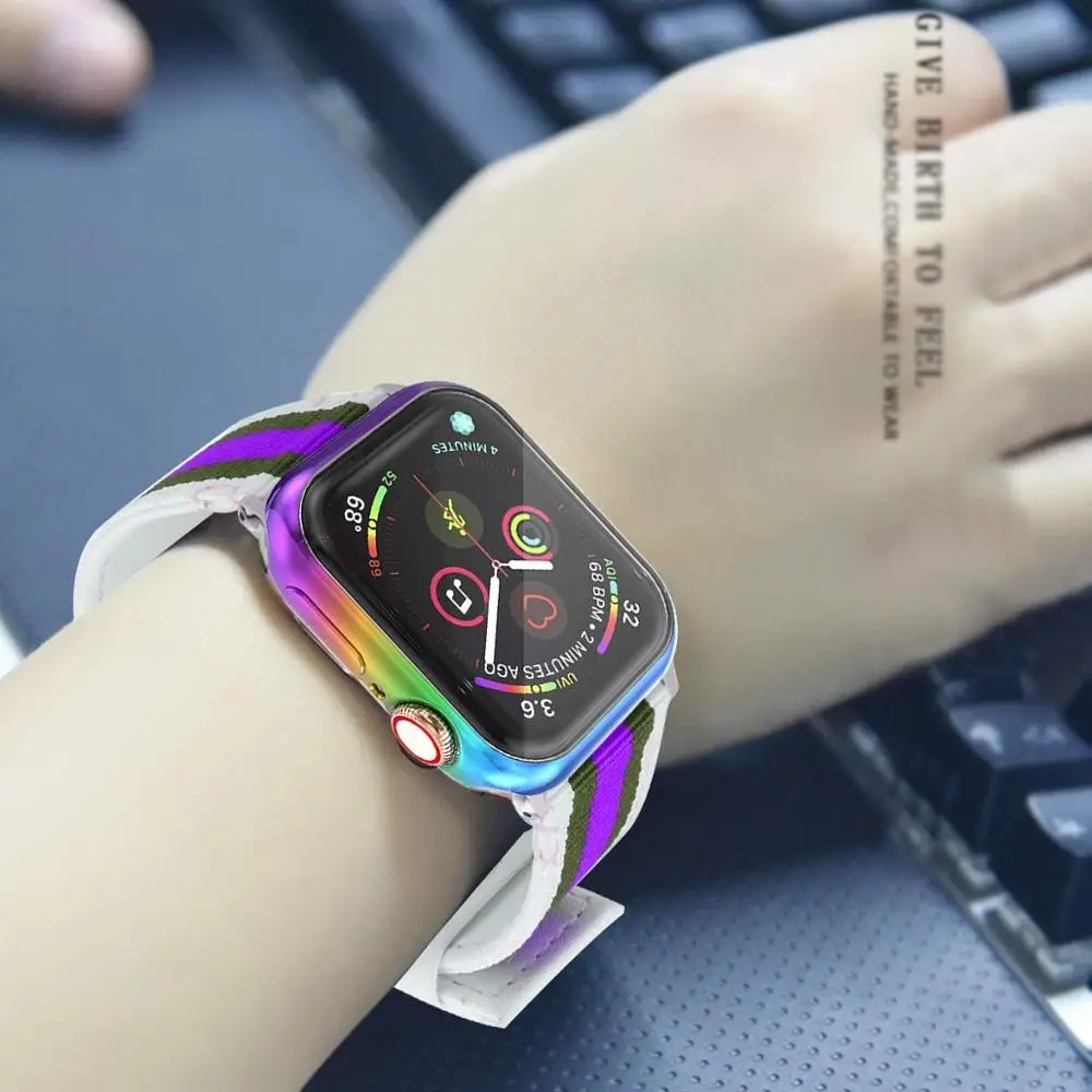 Чехол для часов для Apple Watch 5 series 5 4 band чехол 40 мм 44 мм Тонкий ТПУ чехол протектор для iWatch 5 4 44 мм защитный