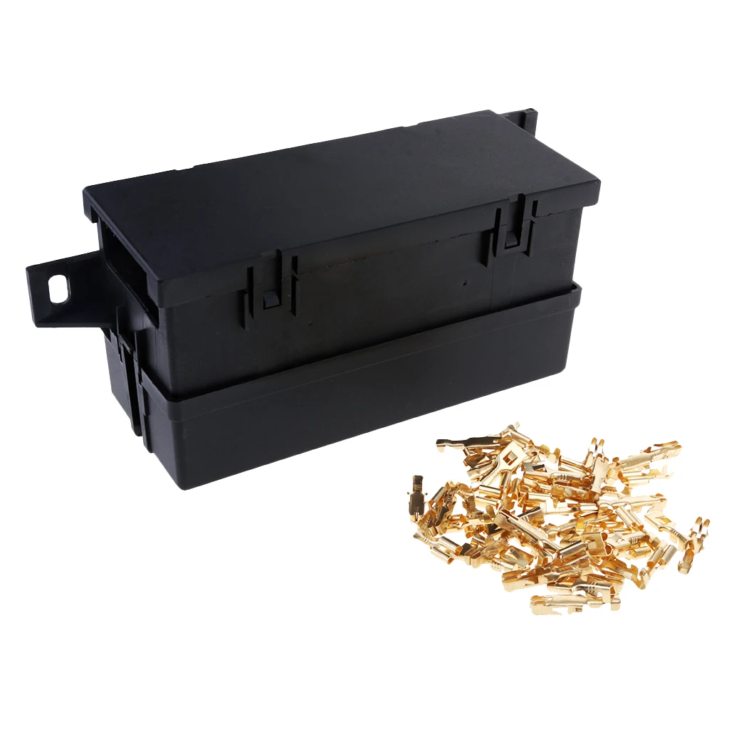 1 Piece Black Plastic Boat 11 Way Blade Block Fuse Relay Box Holder Waterproof