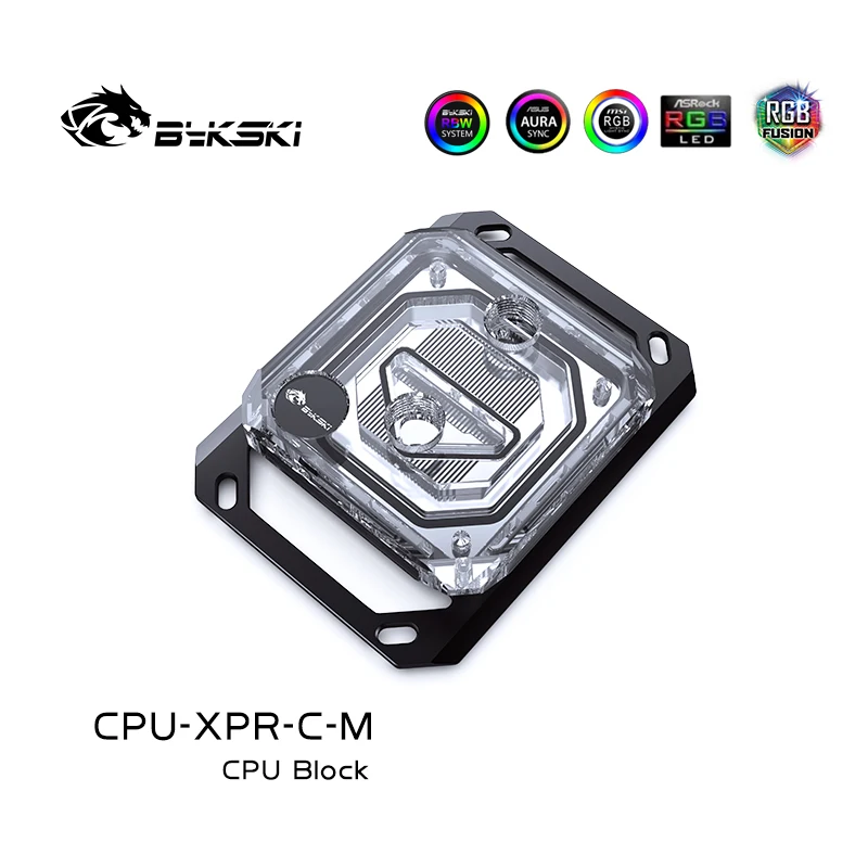 Bykski Uso Bloco Cpu para Intel Lga115x 1200 1700 2011 Amd Ryzen X470 X570 Radiador de Água Cpu-xpr-c-m Cpu-xpr-c-i Ventiladores e resfriadores - Imagem 4