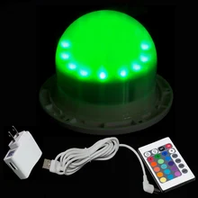 24 светодиодный s на батарейках D12cm 5v 1a дистанционный многоцветный Rgb светодиодный водонепроницаемый светодиодный светильник источник прямого зарядного устройства 20 шт./лот