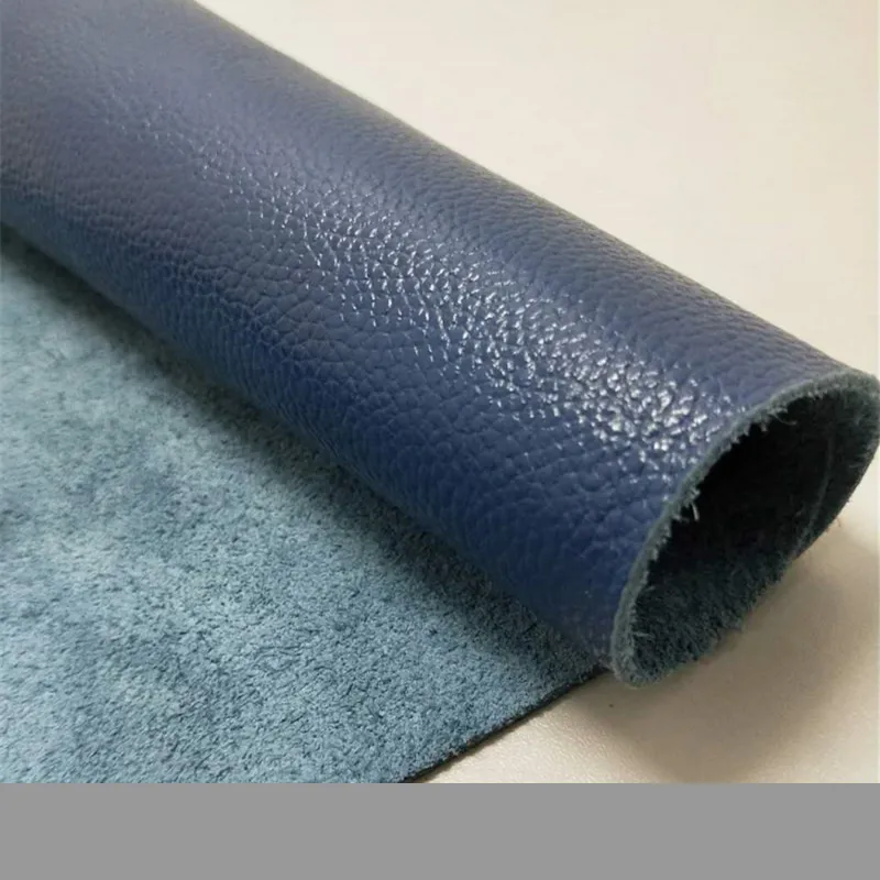 Синий верхний слой из воловьей кожи ручной работы Diy материал кожа ткань