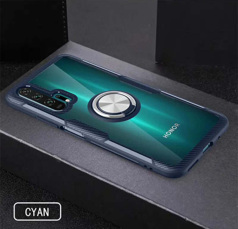 Тёмно-синий Противоударный чехол для телефона huawei mate 9 10 20 30 Pro Lite X P20 P30 прозрачный кольцевой чехол для Honor 7X 8X Max 10 Nova 4e V20 - Цвет: Тёмно-синий