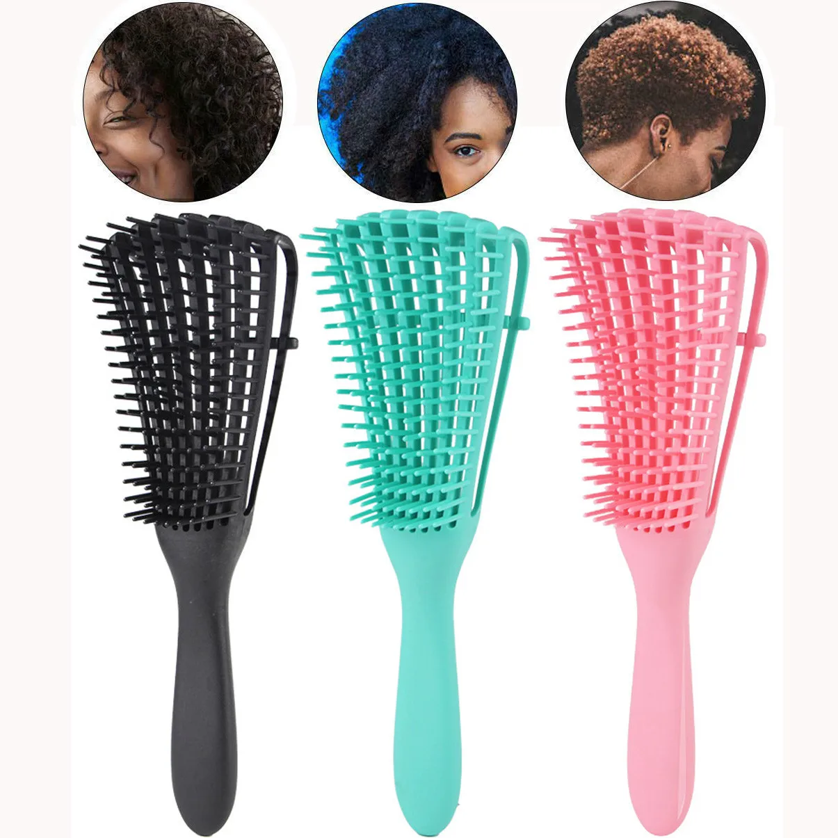 New Scalp Massage Comb Hair Brush Women Detangle Hairbrush Anti-tie Knot Comb CombRelease Head Physician Steel Ball Comb