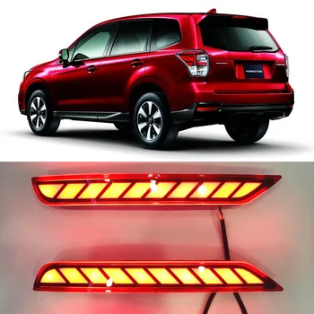 

JanDeNing Car LED Light Rear Bumper Brake Turn Signal Lights Night Driving DRL For Subaru Forester 2008-2016